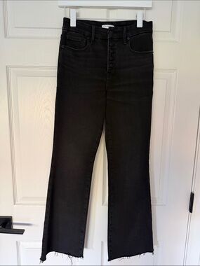 Good American - Black High-Waist Button-Fly Women's Jeans